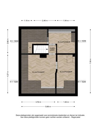 Floorplan - Dorpsstraat 22, 7384 BH Wilp